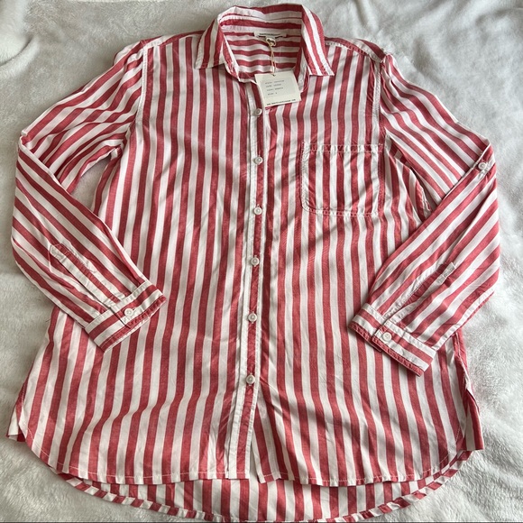 Beachlunchlounge striped long sleeve shirt size S - Picture 12 of 14